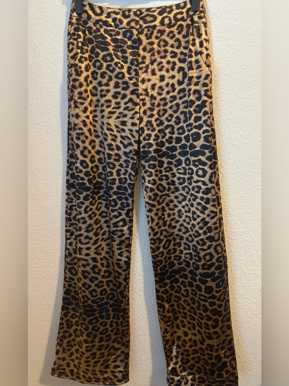 Naked Wardrobe Animal Print Satin Pants